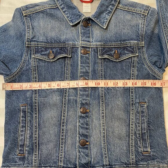 Osh Kosh B’gosh Girls/Boys Denim Jean Trucker Work Wear Snap Front Jacket Sz 10 - Picture 11 of 16